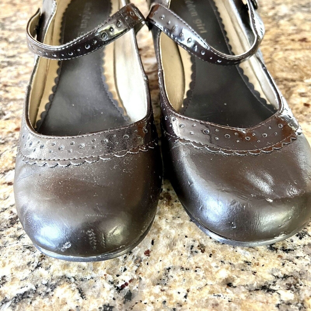 MADDEN GIRL {Size 8} Chocolate Brown Kitten Heels Mary Jane Buckle Round Toe - Picture 3 of 16